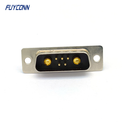 7Pin PCB Straight D-SUB Connectors , 7W2 Male DB High Current Connector