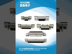 PCB Straight SCSI Female Connector 100pin 68pin 50pin 36pin 26pin 20pin 14pin Servo Connector