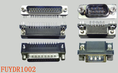 9 Pin Right Angle Male D-sub Connectors With Z Bracket Board Lock For PCB Board