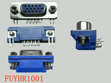 15P Right Angle D-sub Connectors Receptacle Female PCB Connector With Jack Screws