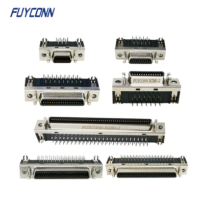 PCB SCSI Female Connector 1.27mm Right Angle 14P 20P 26P 36P 50P 68P 100P SCSI Connector