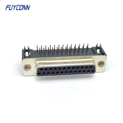 25pin Female DB Connector Right Angle PCB D-SUB Connector (8.08mm)