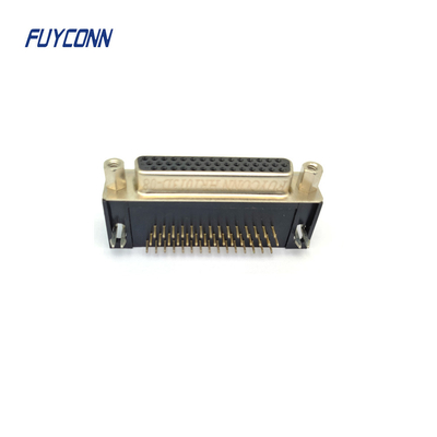 High Density Right Angle PCB D-SUB Connector 15 / 26 / 44 / 62 Pin