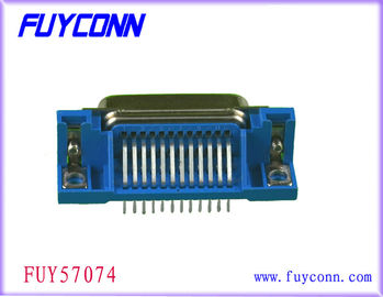 50 Pin Centronic Female PCB R/A Connector with L Bracket Certified UL