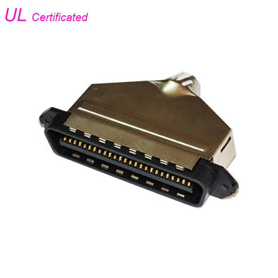 180 Degree Metal Cover Centronics 50pin Male Plug Type Connector 25 Pairs IDC Male Plug Type