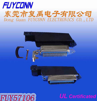 Male Centronic Solder Type 36pin connector With 90 degree Plastic Hood