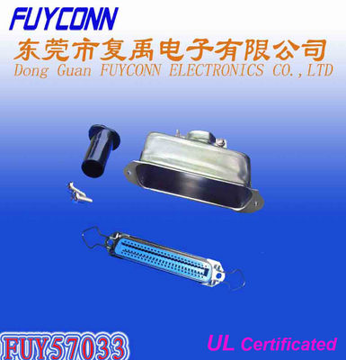 14 24 36 50 Pin Solder Female Receptacle Type Centronix Connector with 180 degree Metal Cover