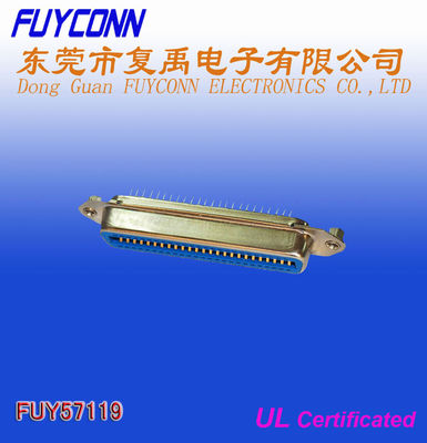50 Pin Centronic Connector Female PCB Mounted Stragiht Connector Certified UL