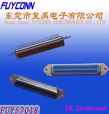 50 Pin Centronic PCB Straight Female Connector Certified UL 2.16mm pitch