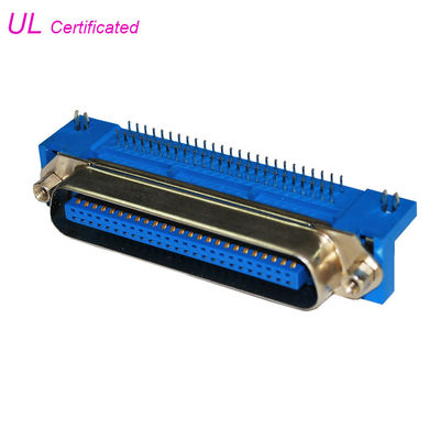 50 Pin Centronic PCB Right Angle Male Connector with jack screw and board lock