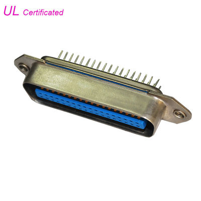 Male 50 Pin PCB Straight Centronics Connector DDK Solder DIP Termination