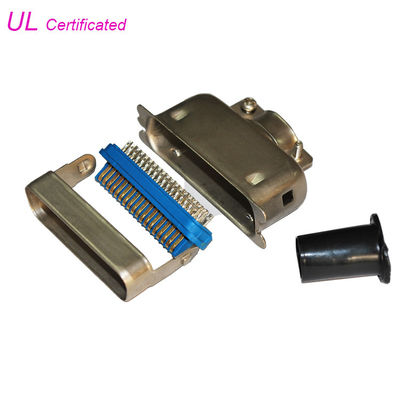 Centronic 14 24 36 50Pin Plug Solder 180°Cable Outlet Hard Type Connector with Matel Hood