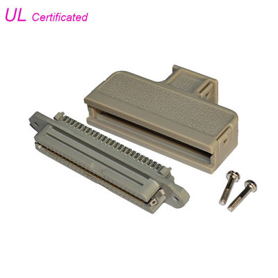 TYCO 50 Pin Receptacle Centronic Solder Connector With 180°Plastic Cover Certificated UL