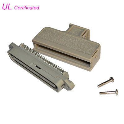 Tyco 180 Degree Male Centronic Solder 50 Pin Connector With Plastic Cover Certificated UL