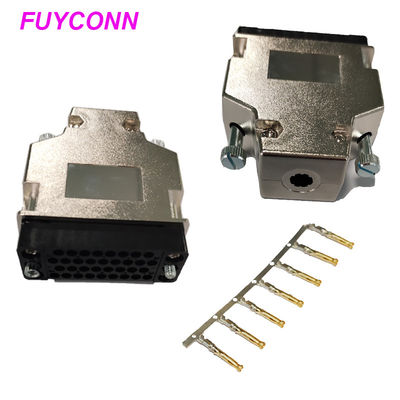 Female V.35 Crimping Type Router Connector With L Shape Plastic Case