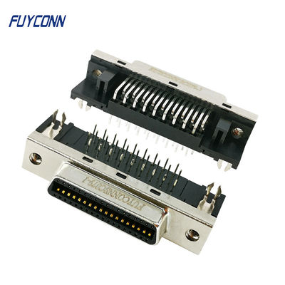 36 Pin SCSI Connector PCB Right Angle Female MDR Connector