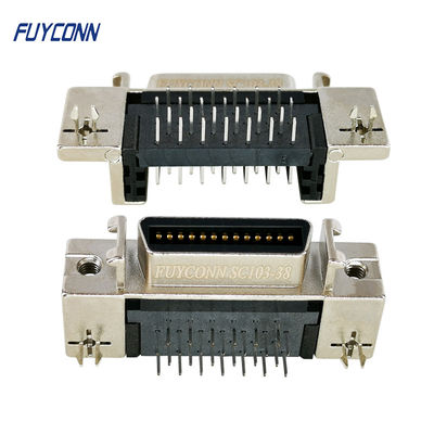 SCSI 26Pin Connector Female Right Angle PCB Type With Board Lock Zinc Shell