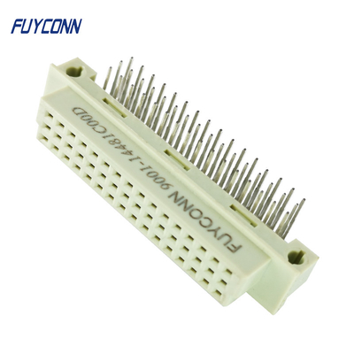 3 rows 48P Eurocard DIN 41612 Female PCB Connector Right Angle Terminals
