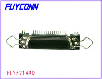 2.16mm Pitch 36 pin configurations R/A PCB Dip Type IEEE 1284 Connetor with Latch and Board lock