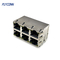 Female Right Angle RJ45 Jack Connector , PCB Double Layer RJ45 Modular Connector