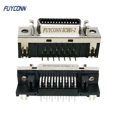 PCB SCSI Female Connector 1.27mm Right Angle 14P 20P 26P 36P 50P 68P 100P SCSI Connector