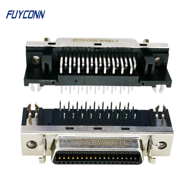 PCB SCSI Female Connector 1.27mm Right Angle 14P 20P 26P 36P 50P 68P 100P SCSI Connector