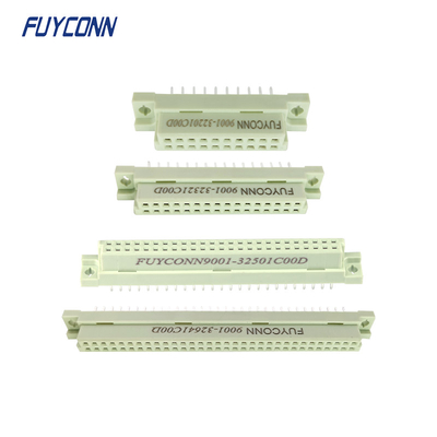 2 Rows PCB DIN41612 Female Straight Eurocard Connector 20pin 32pin 50pin 64pin