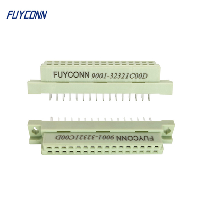 2 Rows PCB DIN41612 Female Straight Eurocard Connector 20pin 32pin 50pin 64pin