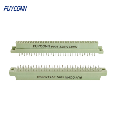 2 Rows PCB DIN41612 Female Straight Eurocard Connector 20pin 32pin 50pin 64pin