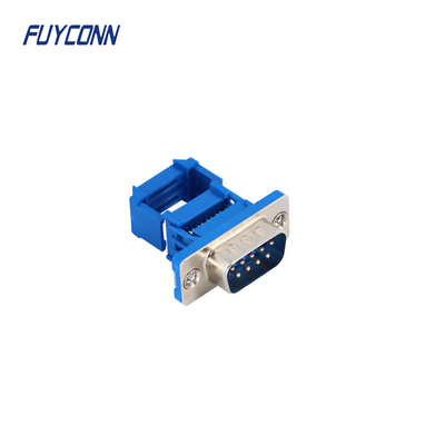 Crimping Cable IDC Ribbon Connector , Male 9pin Ribbon D-SUB Connector