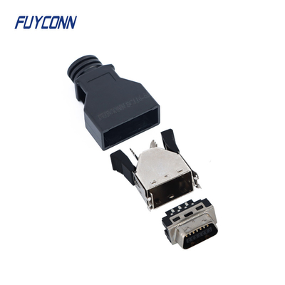 1.27mm SCSI 14 Pin Mini D Ribbon Connector Male Solder Servo