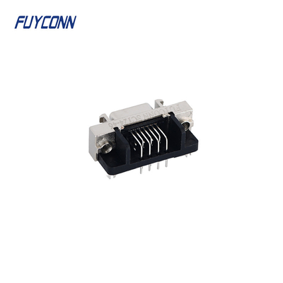 Zinc Alloy Shell 14 Pin SCSI Connector Right Angle Female PCB