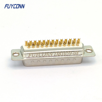 Male Solder Cup Machine Pin DB Connector 9 15 25 37 Pos With Round Contacts