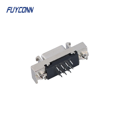 14pin Female Servo Connector , MDR PCB Straight SCSI Connector W/ Zinc Alloy Shell