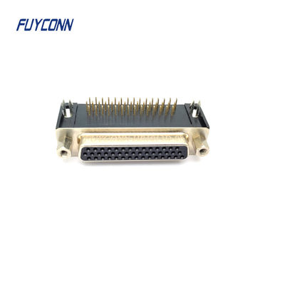 High Density Right Angle PCB D-SUB Connector 15 / 26 / 44 / 62 Pin Female DB Connector