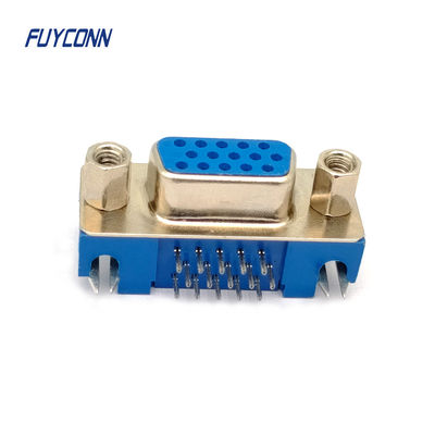 15Pin High Density D-sub Connectors Right Angle PCB Female HD DB Connector