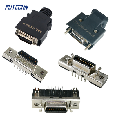 PBT Insulation SCSI MDR Connector Female / Male 1.27mm Pitch 20pin