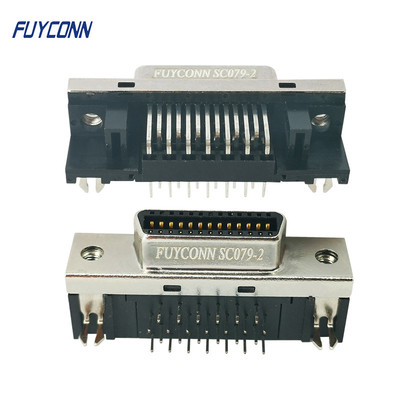 26pin MDR Connector Female / Male 1.27mm Brass Gold Plating SCSI Connector