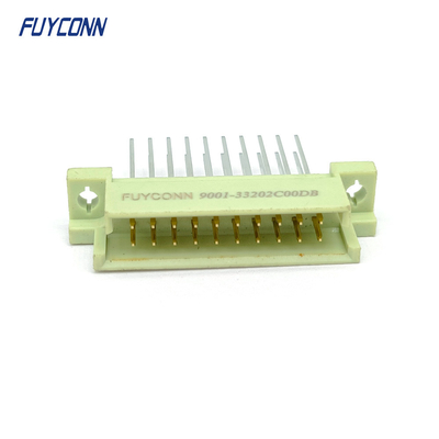 13mm Male DIN41612 Connector 2 Rows 20Pin Vertical Terminals Eurocard Connector