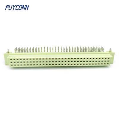 Angled DIN 41612 Connector 3 Rows 96 Pin PCB Female 396 DIN41612 Connector