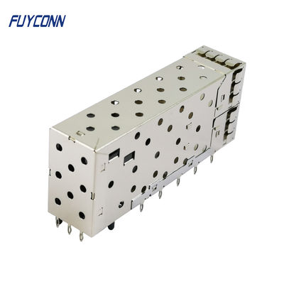 2x1 2 Port SFP+ Connector 40 Pin Female PCB Mount with Light
