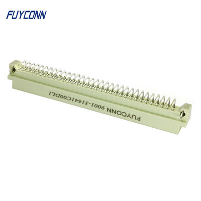 DIN 41612 Type B Male Solder Angled w. Clip 64-Pole, Replace Harting P/N 09 02 364 6921