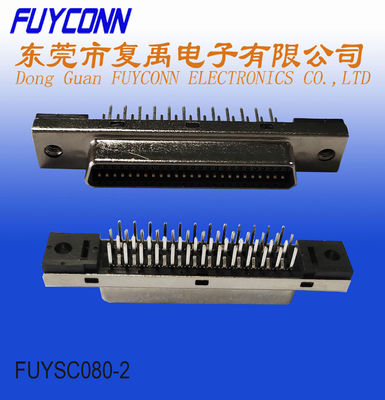 50Pin PCB SCSI Connector 180 Degree PCB Mounting Female MDR Connector 1.27mm Pitch