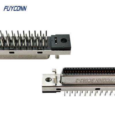 180 Degree PCB SCSI Connector Female 50P MDR Servo Connector