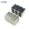2x3 6 Ports Female RJ45 Connector PCB 48 Pin Modular Jack Connector