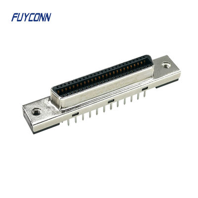 50Pin PCB SCSI Connector 180 Degree PCB Mounting Female MDR Connector 1.27mm Pitch