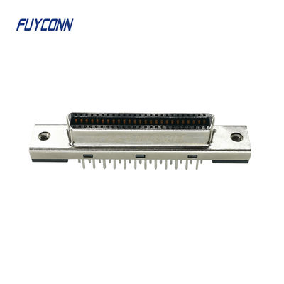 50Pin PCB SCSI Connector 180 Degree PCB Mounting Female MDR Connector 1.27mm Pitch