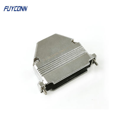 Nickel Plated Metal 50 Position D SUB Connector Hood With Screws