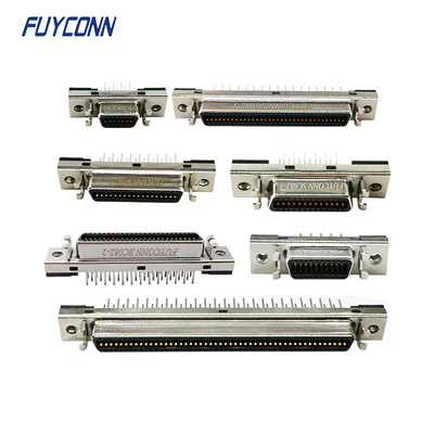 Straight PCB SCSI Female Servo Connector 14pin 20pin 36pin 50pin 68pin 100pin