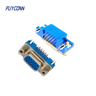 15Pin Hight Density D-sub Connectors Right Angle PCB Female Connector